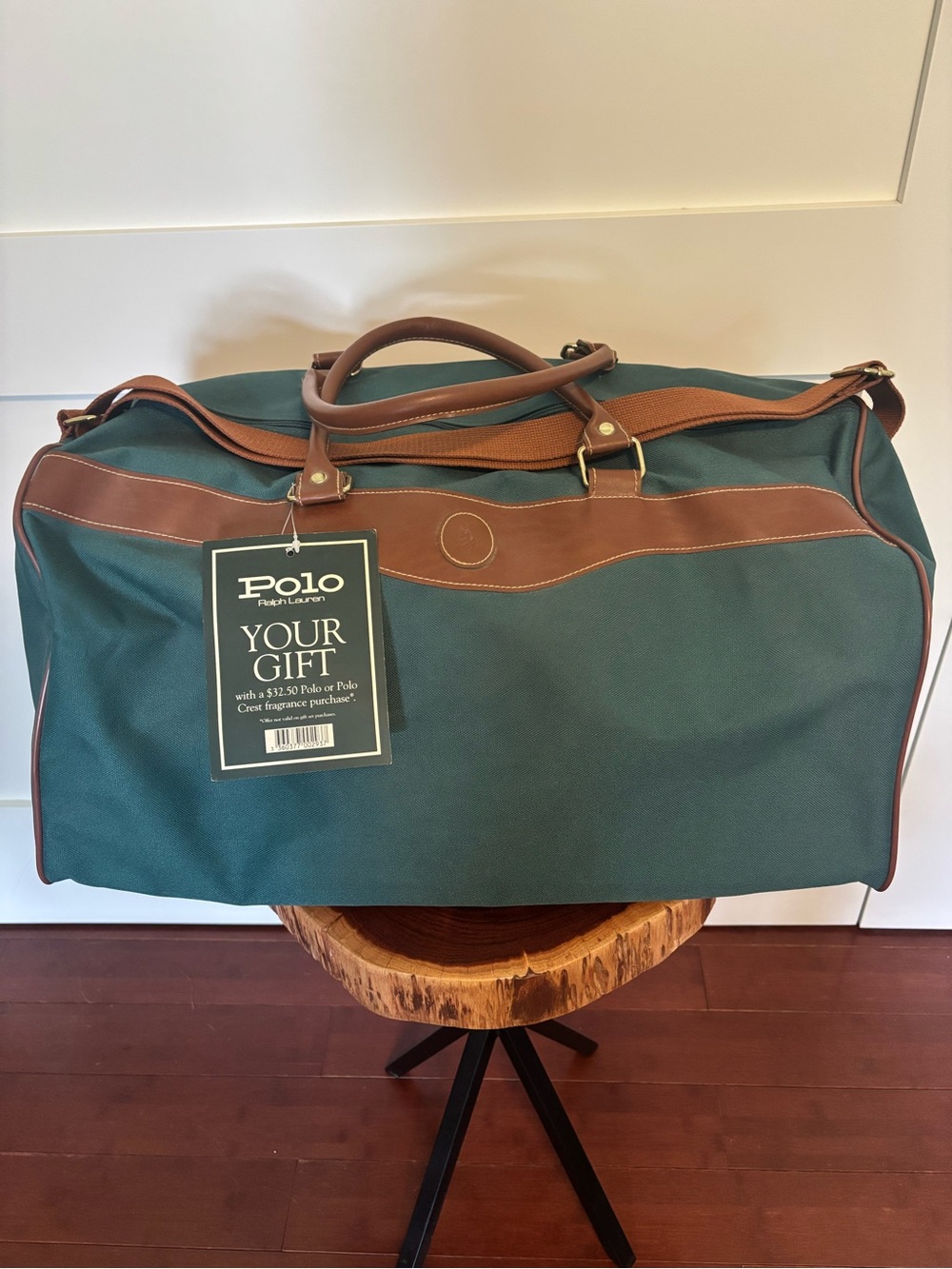 Polo by Ralph Lauren Green Canvas Travel Duffel Promotional Gift